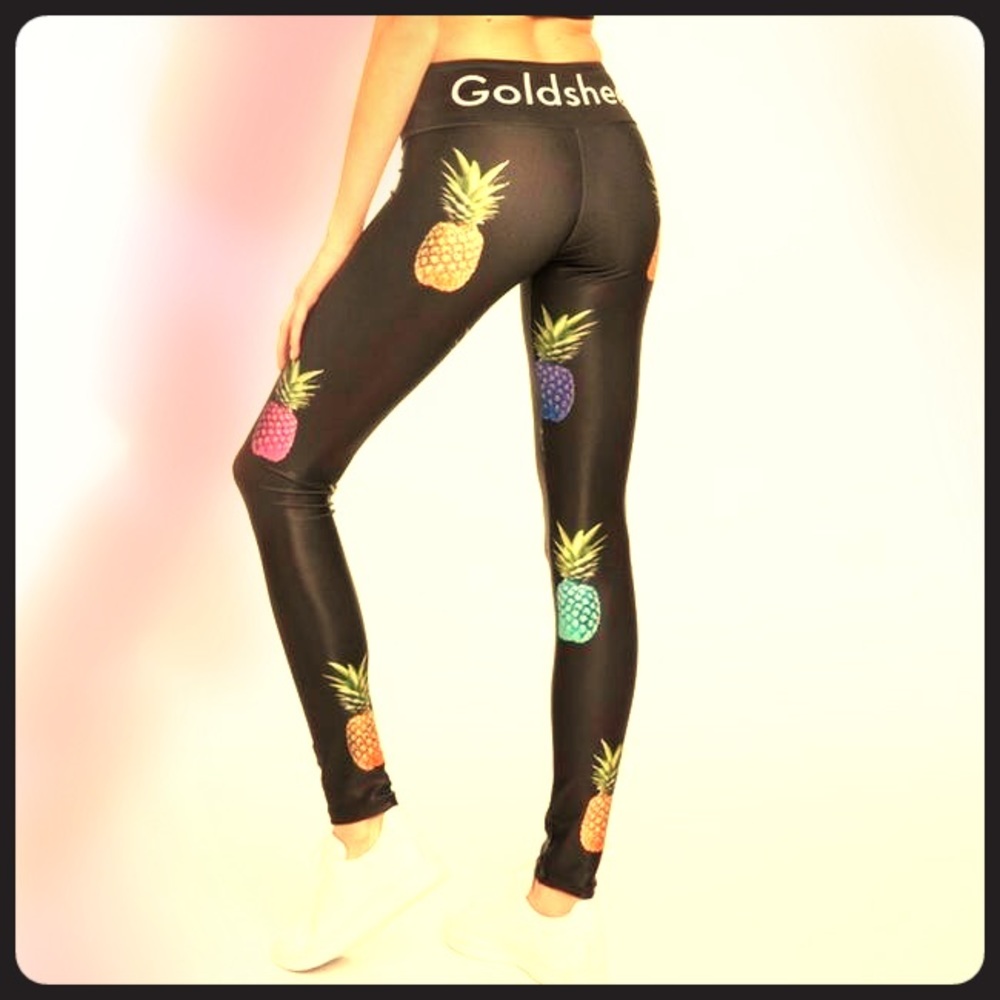 Amazing, Colorful Goldsheep Pineapple Leggings